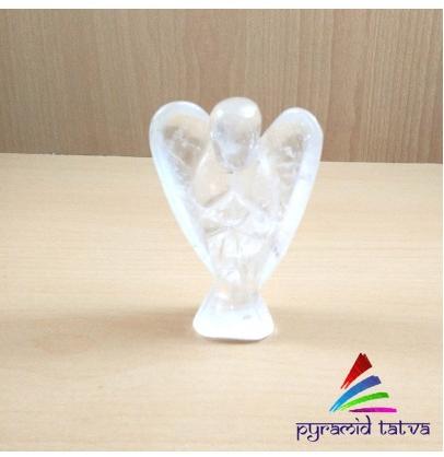 Pyramid Tatva Clear Quartz Angel, Size : 2 Inch