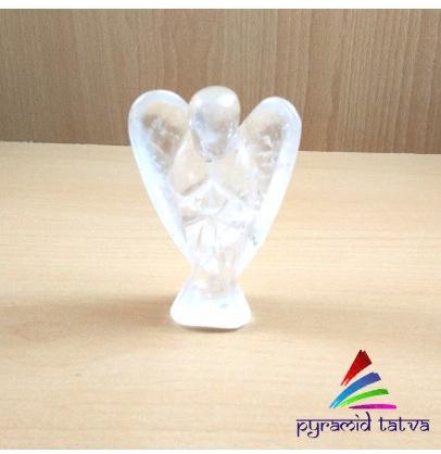 Pyramid Tatva Clear Quartz Gemstone Angel, Color : White
