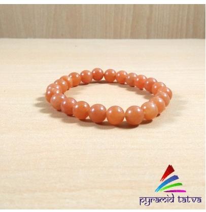 Red Aventurine Bead Bracelet