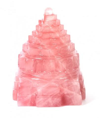 Rose Quartz Meru Shree Yantra