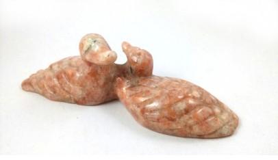 Sunstone Pair Of Duck Natural Gemstone Original Stone