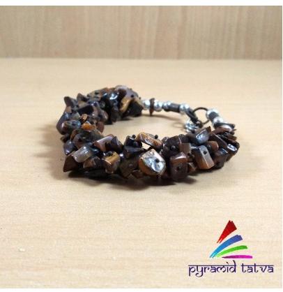 Pyramid Tatva Tiger Eye Uncut Bracelet