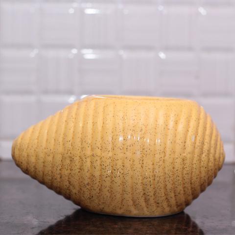 CONICAL SHELL CERAMIC PLANTER, Size : 8 Inches