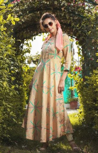 Checked Cotton Kurti, Technics : Embroidery Work, Handloom