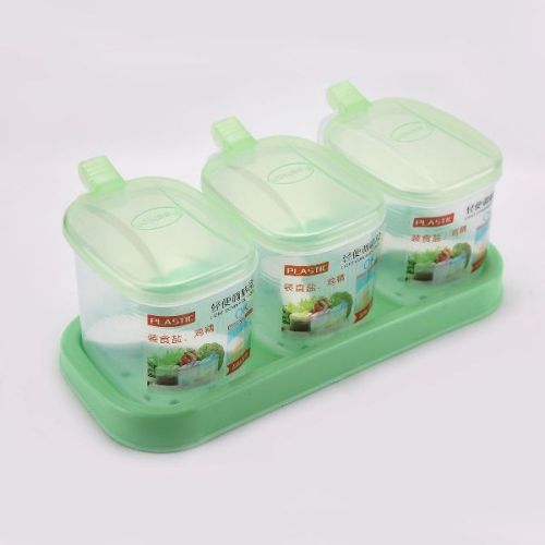 3 Pieces/Set Multifunctional Kitchen Plastic Seasoning Box