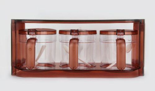 3pcs/set Storage Container Condiment Box Spice Pots