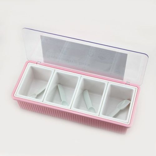 Kitchen Household Clamshell Plastic Seasoning Storage Box