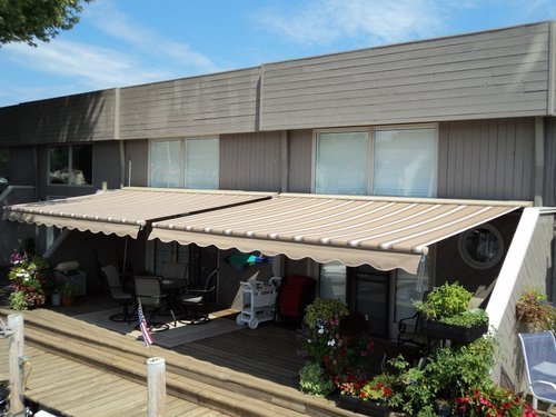 Plain Custom Terrace Awnings, Color : Blue, Green, Pink, Red, Etc.