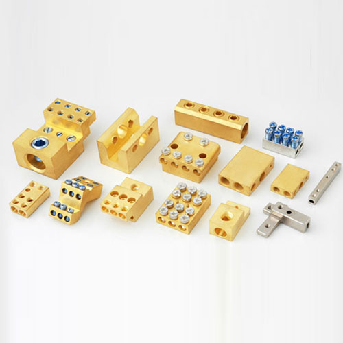 Coated Brass Electrical Blocks, Color : Golden