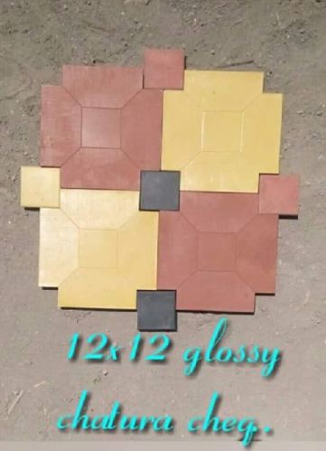 Chequered Tiles Rubber, Size : 12X12