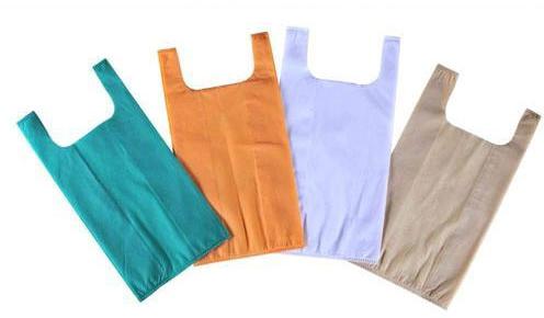 U-Cut Non Woven Bags, Pattern : Plain