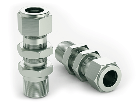 Stainless Steel Bulkhead Male Pipe Connector, For Pneumatic Connections, Size : 1 Inch, 2 Inch, 1/2 Inch