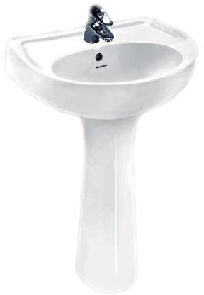 Ceramic Plain Wash Basin, Color : White