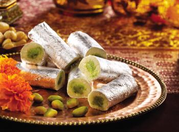 Kesar Kaju Roll - Dry Fruit Sweets