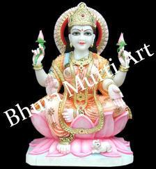 White Marble Maa Laxmi Statue