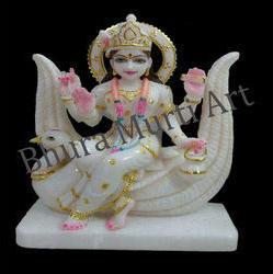 White Marble Brahmani Devi Statue