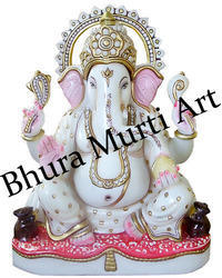 Metal Marble Ganesh Statue 7, Packaging Type : Box