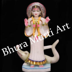 White Marble Mata Khodiyar Statue