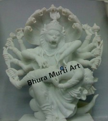 White Marble Narsingh Ji Statue, Size : 3.5 Feet