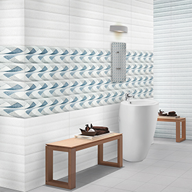 Rectangle Ceramic Designer Wall Tiles, For Bathroom, Kitchen, Size : 300X450mm