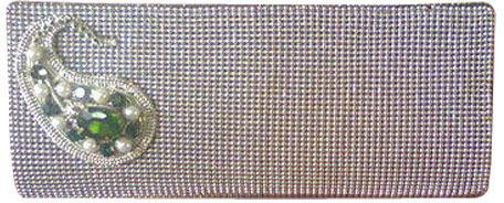 Metal Plain Silver Designer Handbag, Closure Type : Zipper