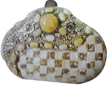 Yellow & White Clutch Purse