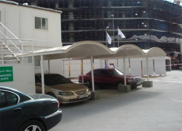 GRP CAR PARKING SHED