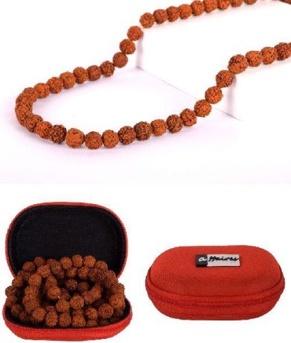 RUDRAKSH MALA With Cover By Affaires, Color : Brown
