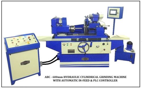 Blue 5-10 Kw 600mm PLC Hydraulic Cylindrical Grinding Machine, For Automotive Industry, Voltage : 220V