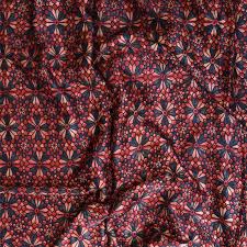 Ajrakh Block Print Mashru Fabric, Width : 44-45 Inch