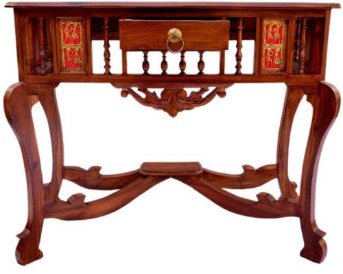 Wooden Dhokra Art Tables, For Home Furniture, Color : Brown