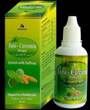 Benmoon Tulsi-Curcumin Drops, Form : Liquid