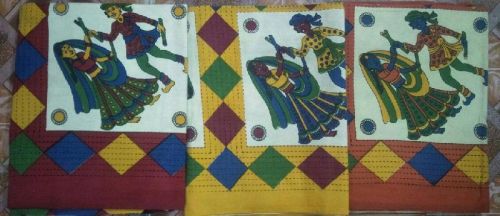 Printed Pure Cotton Single Bed Sheet Set, Size : 155 × 200 × 25 Cm