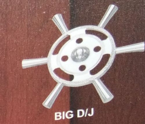 Round Stainless Steel Polished Big D-J Steering