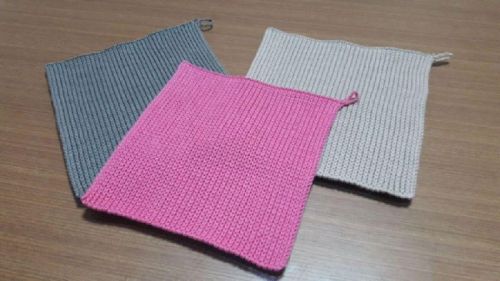 Cotton Knitted Potholder, Color : Multicolor