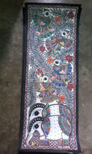 Polished Madhubani Paintings-Wall-04, Packaging Type : Cartoon Box, Paper Box, Thermocol Box