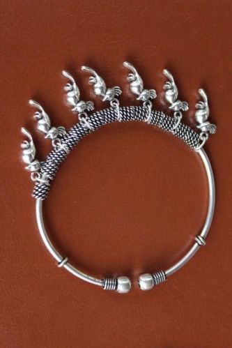 German Silver Antique Peacock Bracelet, Occasion : Party Wear