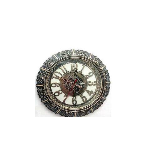 Metal Antique Wall Clock, For Hotels, Home, Banquets, Etc., Color : Brown