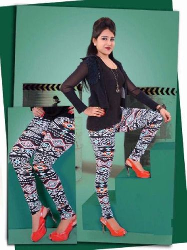 Ladies Printed Cotton Lycra Leggings