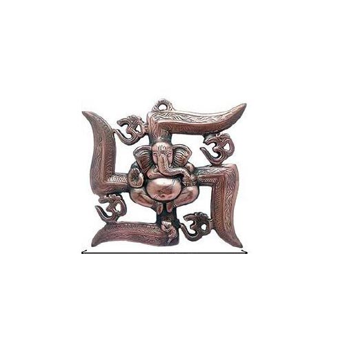 Metal Hanging Swastik, For Decoration, Religious Purpose, Color : Brown