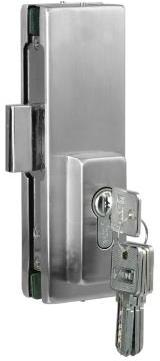 Stainless Steel Polished Centre Patch Lock OPL-2A, Color : Silver