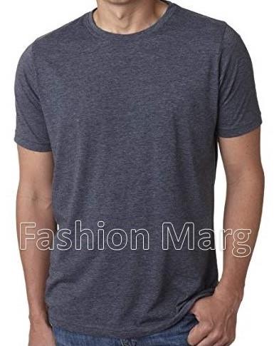 Round Neck Mens Plain Cotton T-Shirts