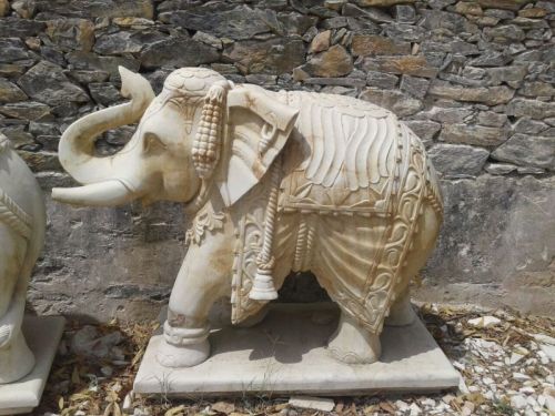 Marble Elephant Statues, Color : Multicolors