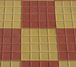Glossy Pattern Parking Tiles, For Outdoor Flooring, Color : Red, Yellow