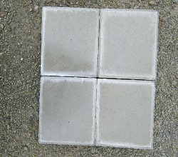 Matt Finish Square Gray Paver Block, Pattern : Plain