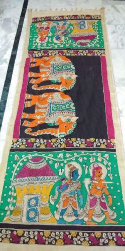 Printed Pen Kalamkari Dupatta, Technics : Woven