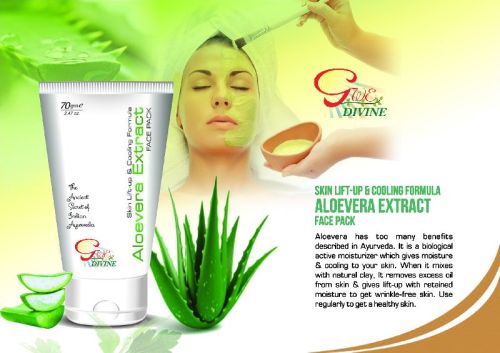Divine Aloevera Extract Face Pack, Form : Cream