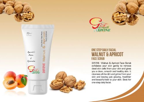 Divine Walnut & Apricot Face Scrub, For Personal