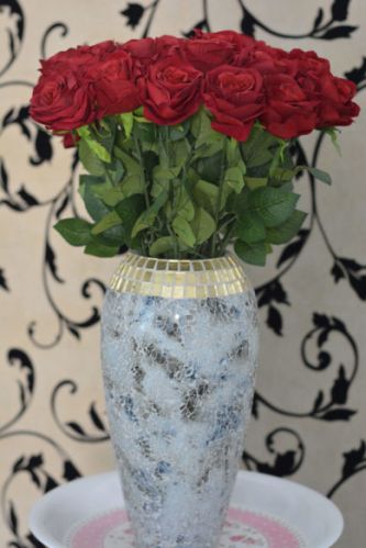 Artificial Flowers Rose, Packaging Type : Red