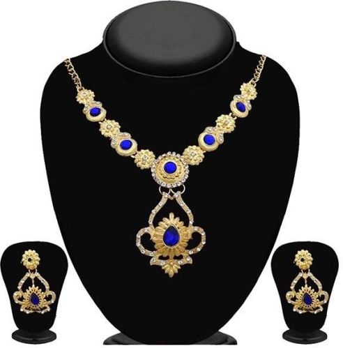 Blue Stone Necklace Set